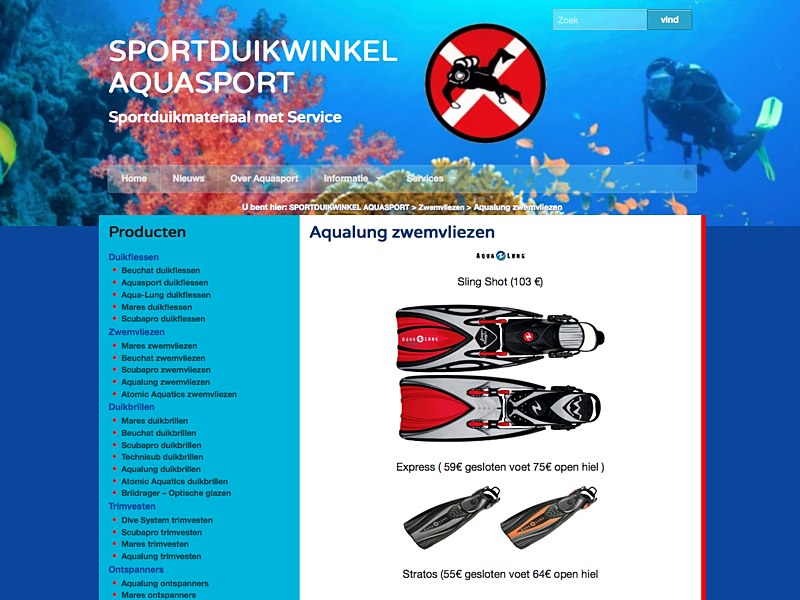website voor kleinhandel